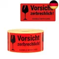 Produktbild: MD Labels Warnetiketten auf rolle 100x50mm – 500 – Vorsicht zerbrechlich - Han