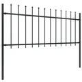 Produktbild: vidaXL Gartenzaun | Stahl | Stabil | Rechteckig | Modern - Schwarz
