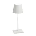 Produktbild: Zafferano, Poldina Pro Mini Lampe, Kabellose, Wiederaufladbare Tischlampe mit Touch Control, Auch für den Außenbereich Geeignet, Dimmer, 2200-3000 K, Höhe 30 cm, Farbe Weiß
