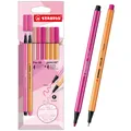 Produktbild: Stabilo Pen 68 Punkt 88 Fineliner-Set mit rosa Etui D/87-3576
