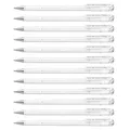 Produktbild: Pentel Hybrid Milky K108-PW Gel-Tintenroller, Weiß, Strahlend auf Hellen und farbigen Papieren, Strichstärke 0, 4 mm, 12 Stück