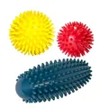 Produktbild: Quiactive Massagebälle Set | Massageball mit Noppen für Rücken, Beine, Füße & Hände | 2x Igelball hart & 1x Fußmassage Ball | Noppenball perfekt für Linderung & Triggerpunkt-Massagen | Roller