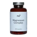 Produktbild: nu3 Magnesium Komplex Kapseln – Nahrungsergänzungsmittel mit drei Magnesium-Verbindungen für Muskeln, Nerven & Energiestoffwechsel, vegan, hohe Bioverfügbarkeit, ohne Füllstoffe – 120 Kapseln