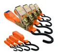 Produktbild: MCS CARGO SECURITY Zurrgurt Spanngurte 4er Set, 3m, 750kg, Zurrgurte für Ladensicherung, orange (4-St)