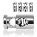 Produktbild: Kordel-Stopper Metall, Set aus 4 Stück, Kordel-Klemme, gerade Form (1 Loch)