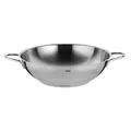 Produktbild: Silit Wok 32 cm, Wokpfanne Induktion, schonendes Braten mit wenig Fett, spülmaschinengeeignet, für alle Herdarten geeignet, Edelstahl Wok unbeschichtet