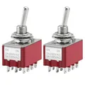 Produktbild: Miniatur-Kippschalter MTS-402 ON-ON 4PDT 12-polig 2A 250V 5A 120V 2 Stück