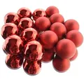 Produktbild: Christbaum-Mini-Kugeln Christmas Red rot ø 3,5 cm aus Glas - 16er