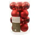 Produktbild: Weihnachtsbaumkugeln Glas Ø 3,5 cm 16 Stück rot