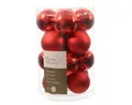 Produktbild: Kaemingk Weihnachtsbaumkugel Weihnachtsbaumkugeln Glas Ø 3,5 cm 16 Stück rot
