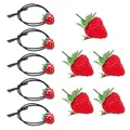 Produktbild: 5 Stücke Erdbeer -Haarnadeln Und 5 Stücke Erdbeer -Haarschleifen, Kreative Und Interessante Haarzubehör, Süße Accessoires Für Mädchen, Frisurdekorationen.