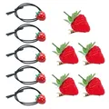 Produktbild: 5 Stücke Erdbeer -Haarnadeln Und 5 Stücke Erdbeer -Haarschleifen Kreative Und...