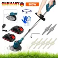 Produktbild: 900W Akku Rasentrimmer Freischneider Trimmer mit 21V 2x2,0Ah Akkus und Ladegerät