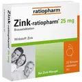Produktbild: Zink-Ratiopharm 25 mg Brausetabletten 20 St