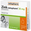 Produktbild: Zink-ratiopharm 25 mg Brausetabletten 20 St