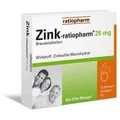 Produktbild: Zink-ratiopharm® 25 mg Brausetabletten