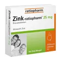 Produktbild: ZINK-RATIOPHARM 25 mg Brausetabletten 20 St
