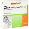 Produktbild: ZINK-RATIOPHARM 25 mg Brausetabletten 20 St. PZN 00813252