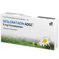 Produktbild: Desloratadin-ADGC 5 mg schnelle Wirkung gegen Allergien ohne schläfrig zu machen