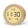 Produktbild: Wecker Digital Batteriebetriebene Uhr Tischuhr LCD Alarm Clock Wecker Holz mi...