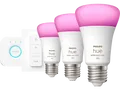 Produktbild: PHILIPS Hue White & Col. Amb. E27 inkl. DimmerSwitch 3x1100 3er Starter Set Mehrfarbig