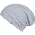 Produktbild: Enter the Complex® Leichte Beanie Mütze, Herren und Damen, Übergangsmütze, Sommer Beanie, Dünne Kopfbedeckung, Baumwolle (Jersey), L/XL, Hell Grau Meliert