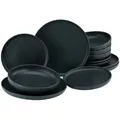 Produktbild: Creatable Tafelservice Uno, Schwarz, Keramik, 12-teilig, Uni, 36.5x34.5x36.5 cm, Made in Europe, Essen & Trinken, Geschirr, Geschirr-Sets, Tafelservice