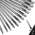 Produktbild: 12er Stanzwerkzeug Set, Locheisen Satz für Leder, Uhrenarmband, Dichtung Gürtel, Schuh, Stoff, Leinwand Kleidung, Öse Runde 0.5-6mm (Rostfreier Edelstahl)