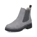 Produktbild: Rieker Damen Chelsea Boots 73892, Frauen Stiefeletten, lose Einlage,Bootee,Booties,halbstiefel,Kurzstiefel,uebergangsschuhe,grau (42),36 EU / 3.5 UK