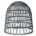 Produktbild: MARELIDA Lampenschirm BELL Rattanstil outdoor f. E27 Fassung H: 50cm grau für Außen