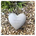 Produktbild: Radami Grabherz Grabengel Spruch - Ich vermisse Dich - Grabschmuck Grabdeko Trauerherz 12cm, 580g Natur