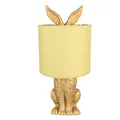 Produktbild: Clayre & Eef Tischlampe Kaninchen Ø 20x43 cm Goldfarbig Kunststoff Schreibtischlampe