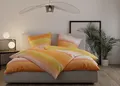 Produktbild: Bettwaesche-mit-Stil Mako Satin Bettwäsche Watercolor Stripes orange Rose (Garnitur 135x200 + 80x80 cm)