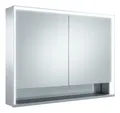 Produktbild: Keuco Royal Lumos Vorbau-Spiegelschrank 2 Türen offene Ablage 1000 x 735 x 165 mm - Silber-Gebeizt-Eloxiert - 14304171301