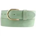 Produktbild: BELTINGER Ledergürtel Damen-Gürtel aus weichem Vollrindleder Vintage-Look 4 cm - Jeans-Gürte (1-St) grün 85 cm (Gesamtlänge 100 cm)