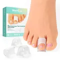 Produktbild: Welnove Hammertoe Corrector – Zehenstrecker für gekräuselte Zehen, gebrochene Zehen, Ballenzeh-Korrektor für Damen und Herren, 3 verschiedene Größen (transparent)