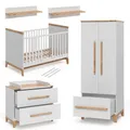 Produktbild: VitaliSpa Kinderzimmer-Set Malia, Weiß/Eiche, 4er Set, zur Erweiterung mit weiteren Malia Möbelstücken geeignet