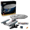 Produktbild: LEGO Icons Star Trek: U.S.S. Enterprise NCC-1701-D - Bauset für Erwachsene - 2 Shuttlepods, Trennfunktion & 9 Minifiguren mit Jean-Luc Picard & William Riker - Geschenk für Männer und Frauen - 10356
