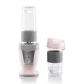 Produktbild: Arzum 500W Personal Blender Smoothie Maker, 570ml & 400ml BPA-freie Flaschen, Edelstahlklingen, Anti-Rutsch-Silikonring, Ein-Tasten-Bedienung, Pink