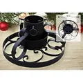 Produktbild: Weihnachtsbaumständer Metall Ø34cm schwarz Ornamente Christbaumständer Baumhalter - Schwarz