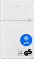Produktbild: MEDION Mini Kühl-Gefrierkombination (85 Liter, 61L Kühlteil, 24L Gefrierteil, freistehend, 40 dB, transparente Gemüseschublade, Türanschlag wechselbar, MD 37689) weiß
