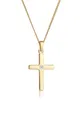 Produktbild: Elli DIAMONDS Collierkettchen Kreuz Diamant Weiß Brillantschliff (0.015ct) 585 Gelbgold
