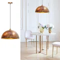 Produktbild: bamyum Hängelampe Esstisch Ø50cm Kupferfarbe, Vintage Große Pendelleuchte Esstisch E27, Hängelampe Wohnzimmer Lampe Handgemalt Vintage Retro Industrial Style, Küchenlampe Hängend, Pendelleuchte Copper