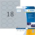 Produktbild: HERMA Etiketten Etiketten Folie silber 58,4x42,3mm oval Special A4 LaserCopy VE=450 St