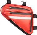 Produktbild: Valkental® ValkTriangle, Wasserfeste Rahmentasche mit Reflektoren - 1,5L - rot