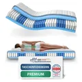 Produktbild: AM Qualitätsmatratzen | Premium 7-Zonen Taschenfederkernmatratze | 130x200 cm | H4 | Tonnentaschenfederkernmatratze | 130/200 | Federkernmatratze ... - Weiß