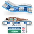 Produktbild: AM Qualitätsmatratzen Taschenfederkernmatratze, Weiß, Textil, Uni, H4, Füllung: Taschenfederkern, Rechteckig, 130x200 cm, Oeko-Tex® Standard 100, Bezug rundum abnehmbar, Schlafzimmer, Matratzen Shop, Matratzen, Taschenfederkernmatratzen