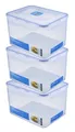 Produktbild: LocknLock: 3x Dose rechteckig 9,0 l mit Ablaufgitter (HPL838/3)