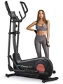 Produktbild: MERACH Crosstrainer Heimtrainer, Leises Hometrainer Fahrrad (mit Einstellbarem 8 Magnetische Widerstandsstufen, mit Verbessertem LCD-Monitor, Eigener App), mit 2 Wasserbecherhalter, 180kg Belastbar