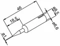 Produktbild: ERSA Lötspitze, 0832BDLF/SB, bleistiftspitz, 1,0 mm